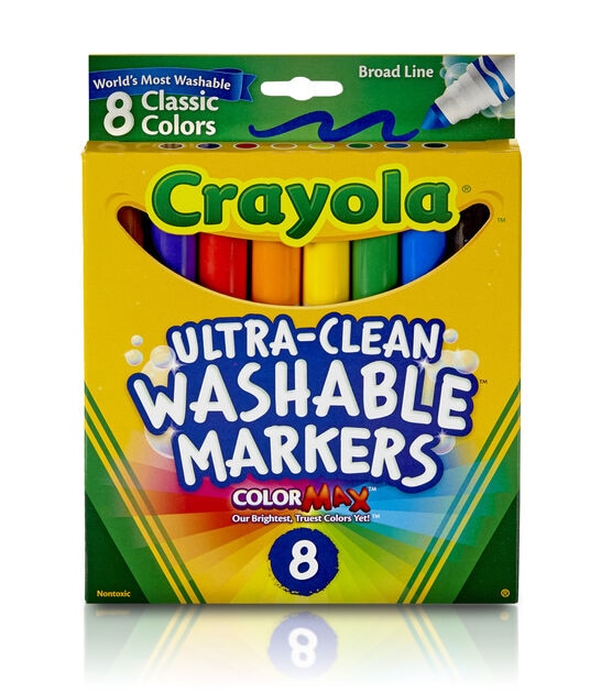 Crayola; Ultra-Clean; Broad Line Markers; Art Tools; 6 Packs of 40 ct.  Markers; Bright, Bold Washable Colors