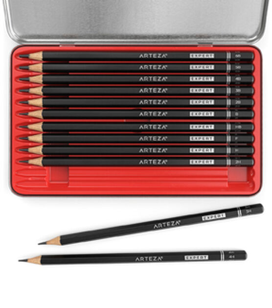 Arteza Professional Graphite Drawing Pencils - 12 Pack