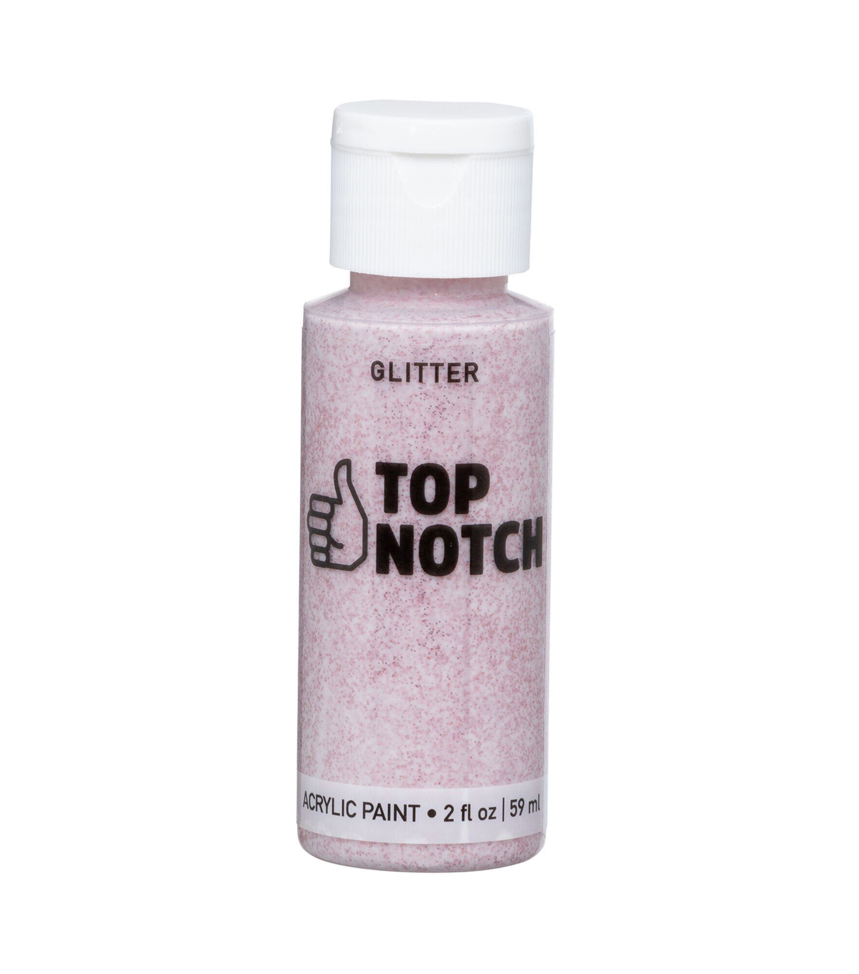 2oz White Glitter Acrylic Craft Paint by Top Notch, Rose, hi-res
