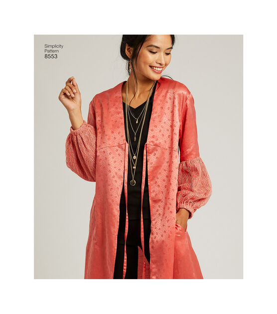 Simplicity Pattern 8553 Misses' Easy to Sew Kimonos Size A (XXS XXL)