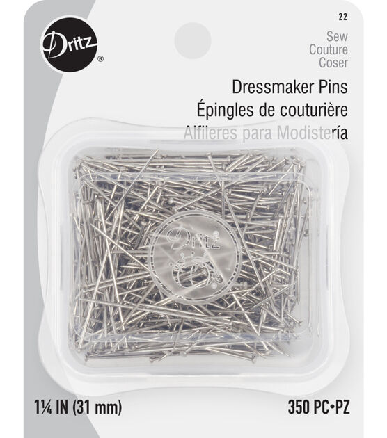 Dritz Steel T-pins Size 1-inch, 1-1/2-inch, 1-1/4-inch or 1-3/4