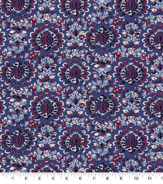 Springs Creative Blue Bandana Cotton Fabric by Keepsake Calico, , hi-res, image 2