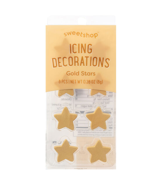 Sweet Shop Icing Decoration Star Gold