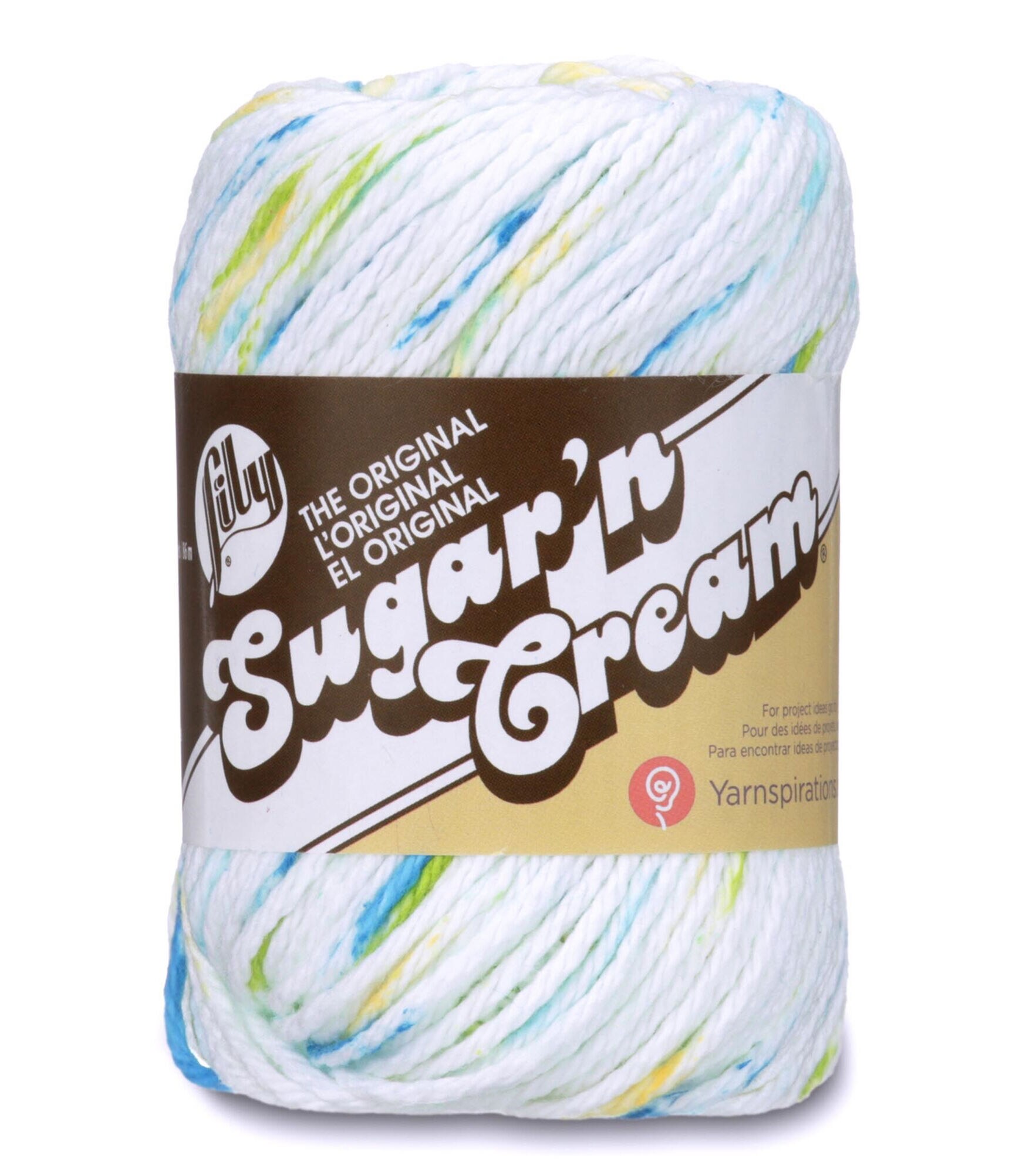 Lily Sugar'N Cream Hippi Yarn - 6 Pack of 57g/2oz - Cotton - 4 Medium  (Worsted) - 95 Yards - Knitting/Crochet