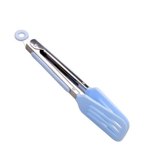 1pc Silicone Food Tongs, Simple Cooking Tongs With Slotted Silicone Tips  For Kitchen, Baking