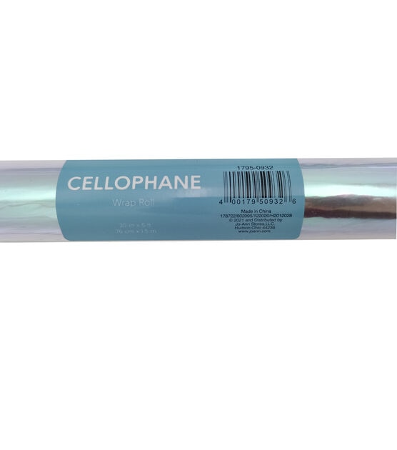 JOYIT Iridescent Cellophane Roll, Iridescent Wrapping Paper