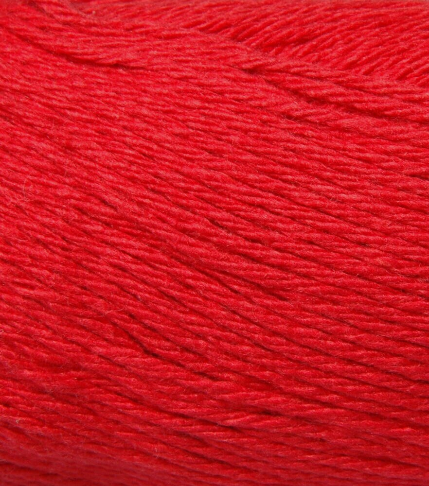 Worsted Cotton Blend 96-131yds Yarn by Big Twist, Tomato Red, swatch, image 2