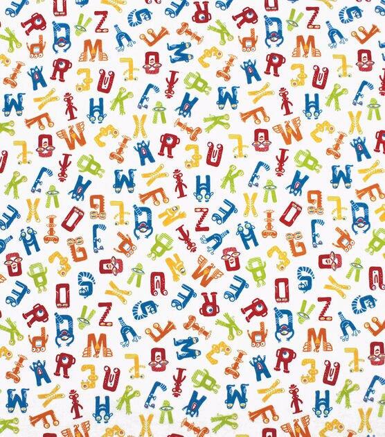 Alphabet Super Snuggle Flannel Fabric