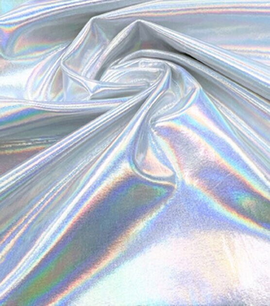 Performance Stretch Apparel Fabric Silver Electric