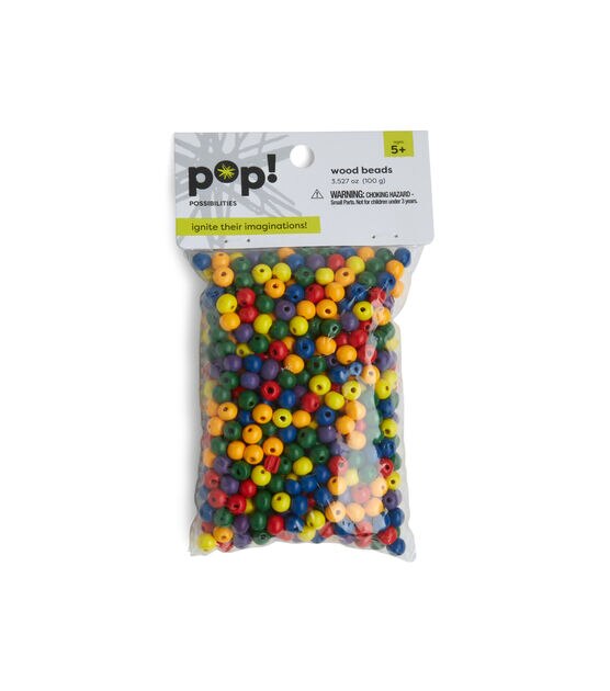 6mm Multi Colored Wooden Beads by POP!