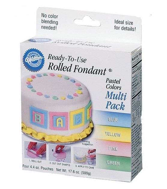 Wilton Decorator Preferred Primary Colors Fondant, 4-Pack Fondant Icing