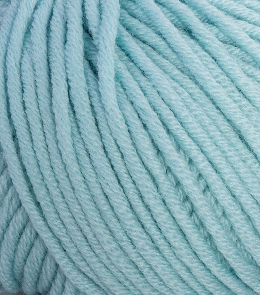 Essential Wool 84yds Worsted Superwash Merino Wool Yarn by K+C, Aqua Mist, swatch, image 1