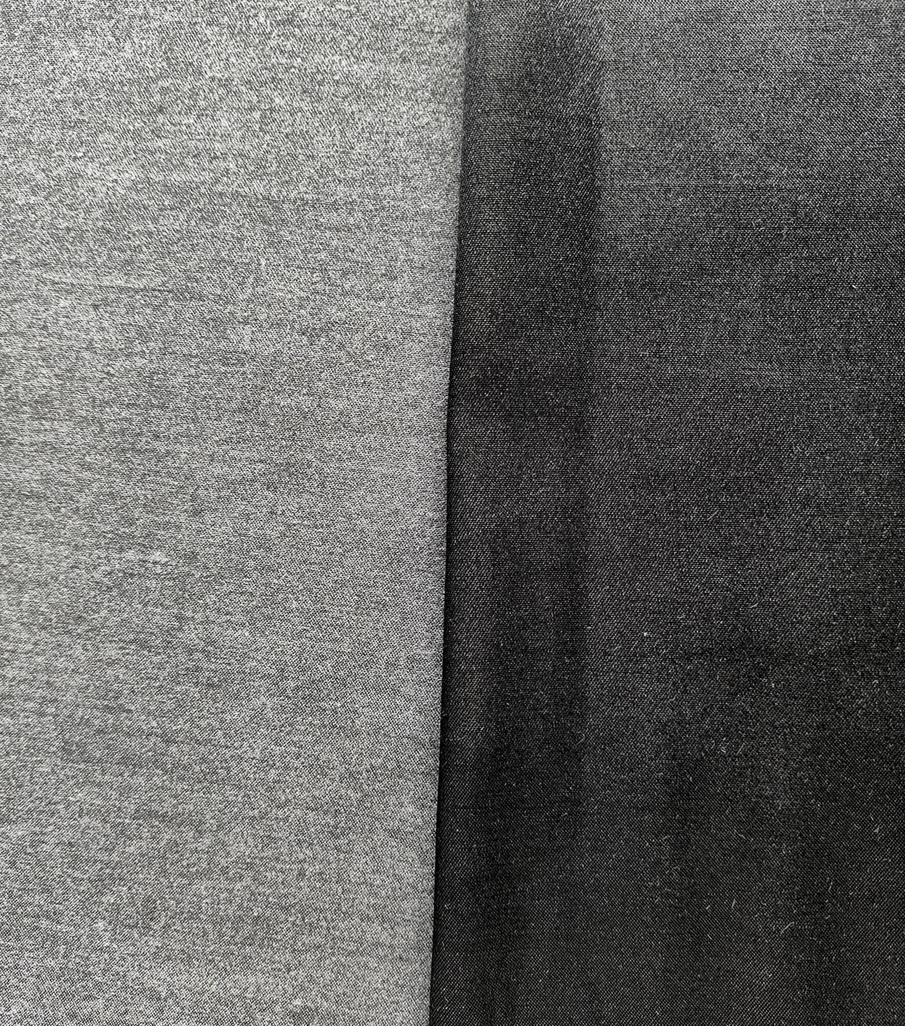 Flannel Back Satin Fabric, Black, hi-res