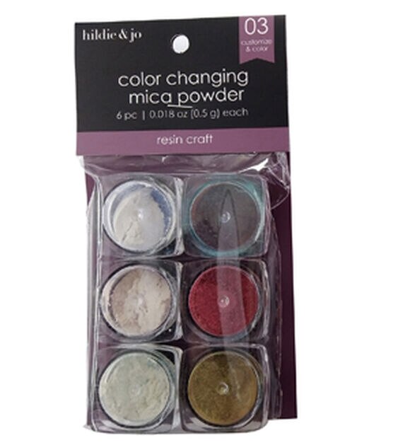 6ct Multicolor Changing Mica Powder by hildie & jo