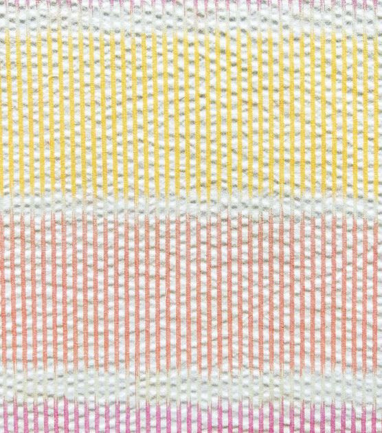 Multicolor Ombre Seersucker Fabric by POP!