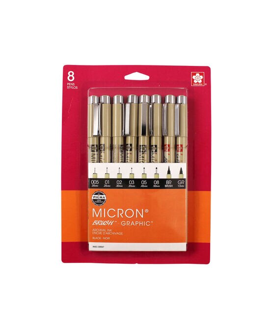 6-Count Artist Pens Set - Black ink