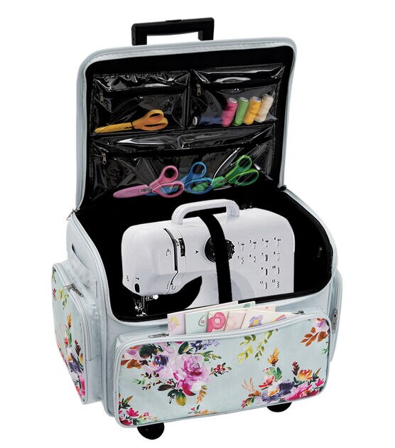 Everything Mary Rolling Sewing Machine Tote Floral