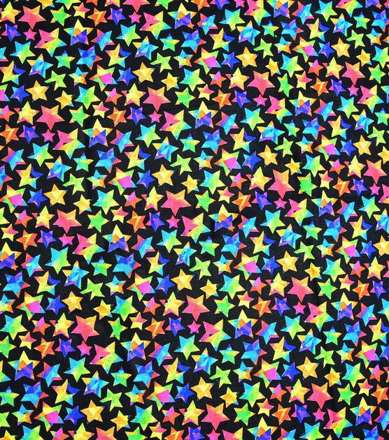 Multicolor Bold Geometric Gradient Stars Cotton Fabric by Keepsake ...