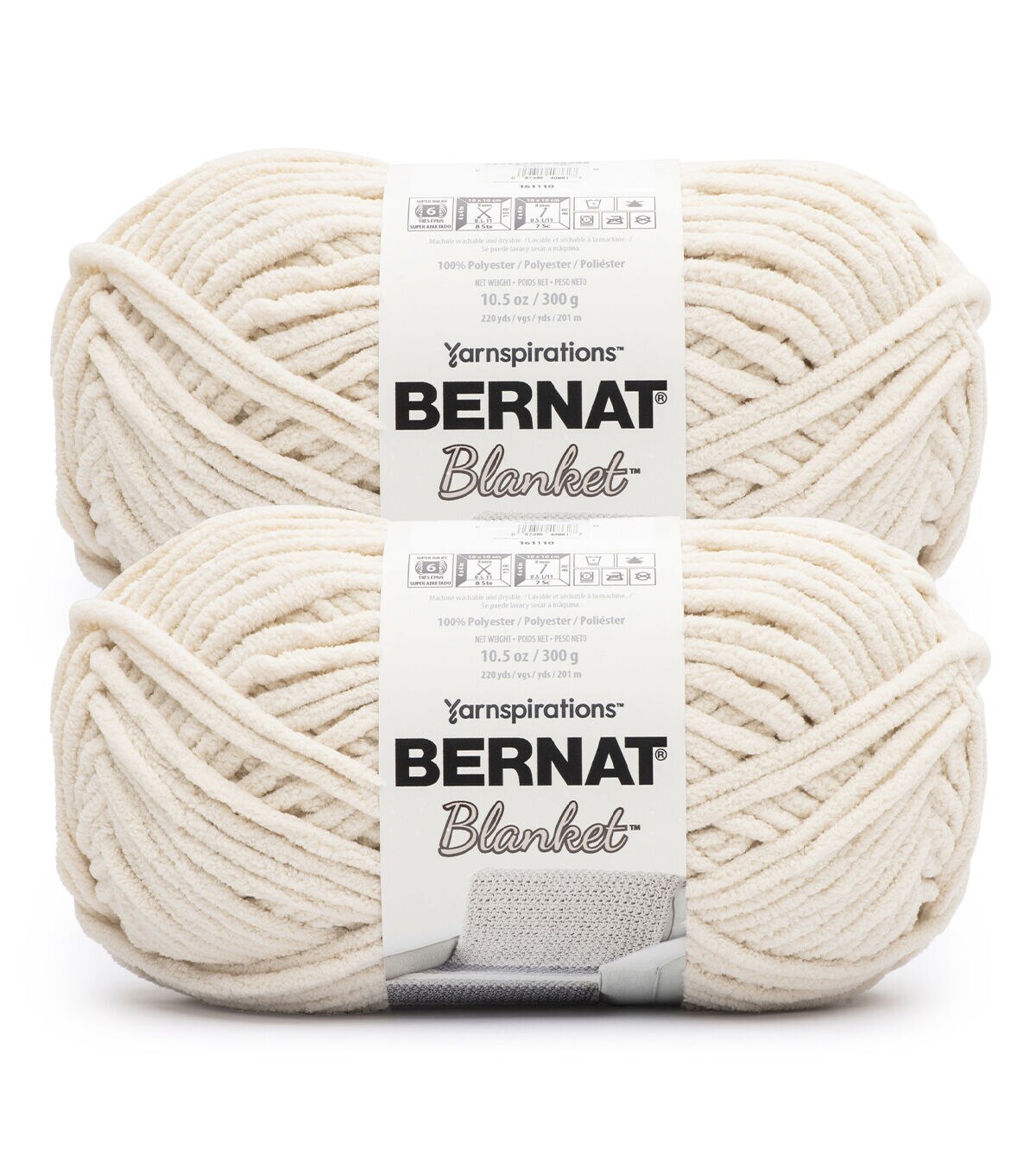 Bernat Blanket 220yds Super Bulky Polyester Yarn 2 Bundle