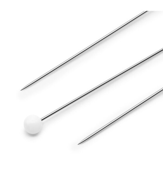 Glass Head Pins - #22 - 1 3/8 x 0.020 - 250/Pack - White