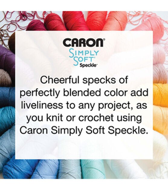  CARON Simply Soft Speckle Yarn, Snapdragon