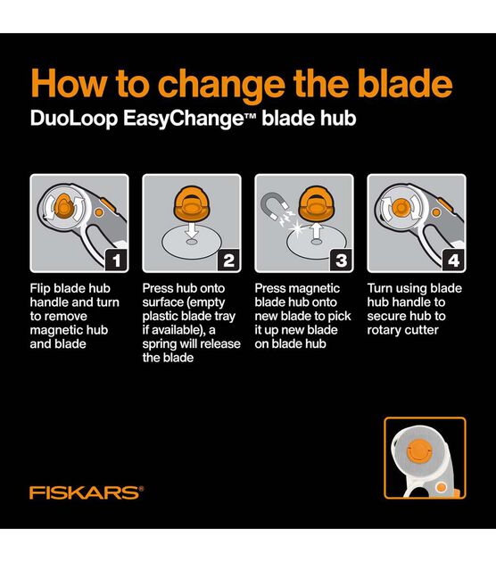 Fiskars 45 mm/60 mm Easy Change DuoLoop Rotary Cutter, , hi-res, image 11