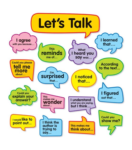 Scholastic 19ct Conversation Starters Bulletin Board Set