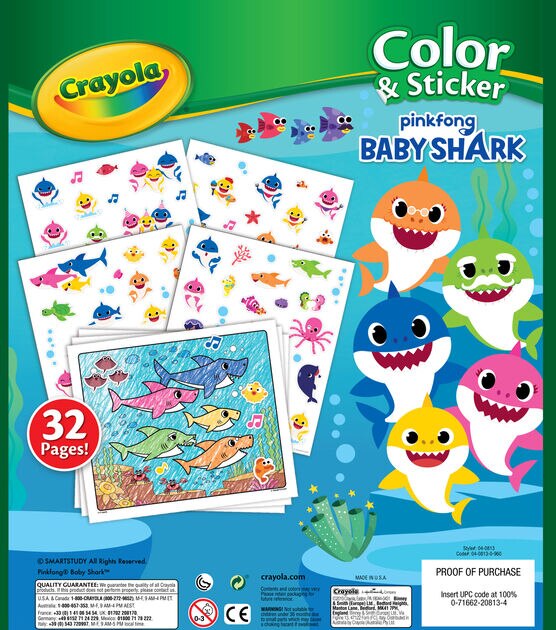 Baby Shark Color and Sticker Activity Set, Crayola.com