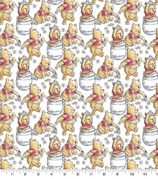 Disney Pooh Classic Cotton Fabric Piglet Check