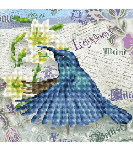 Diamond Dotz 12 x 12 Hummingbird Travels Embroidery Facet Art Kit