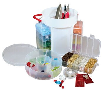 30pk Clear Stackable Bead Storage Boxes With Screw Lids by hildie