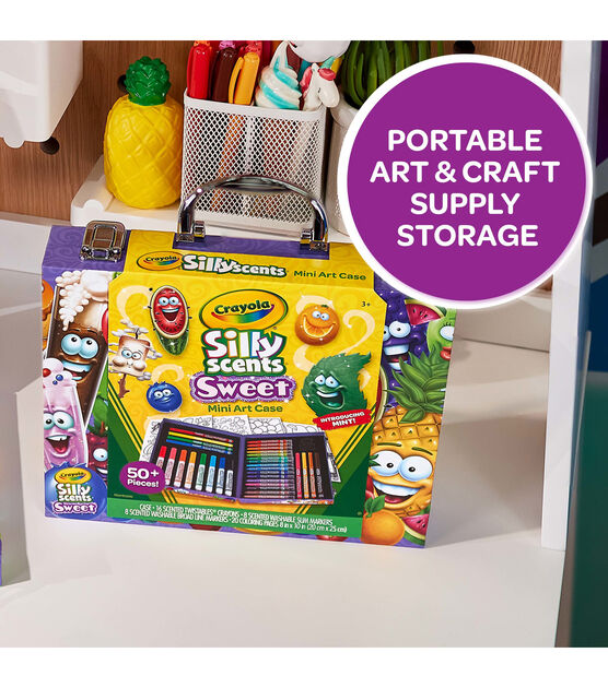 Crayola Silly Scents Inspiration Art Case, 80+ Art Supplies, Gift