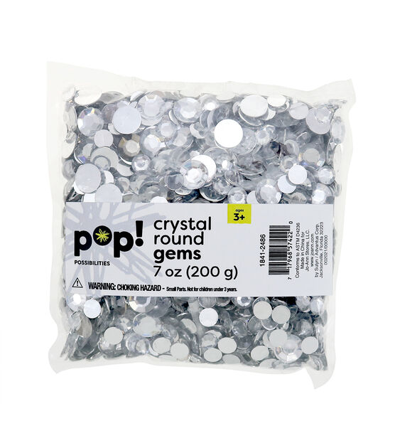 POP! 3mm Adhesive Gem Sticker Crystal 2x12