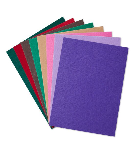 Kookie Felt Sheet 10 Pack Multi-Coloured A4