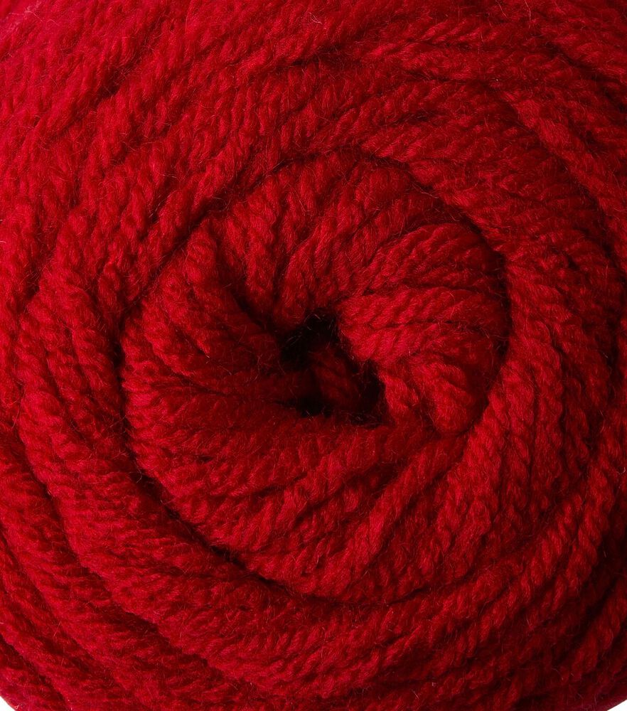 Value 380yd Worsted Acrylic Yarn by Big Twist, Deep Red, swatch, image 18