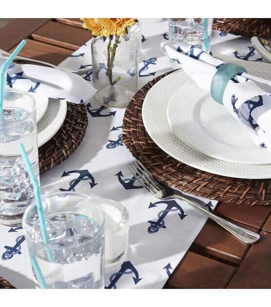 Design Imports Anchors Outdoor Table Runner, , hi-res, image 5