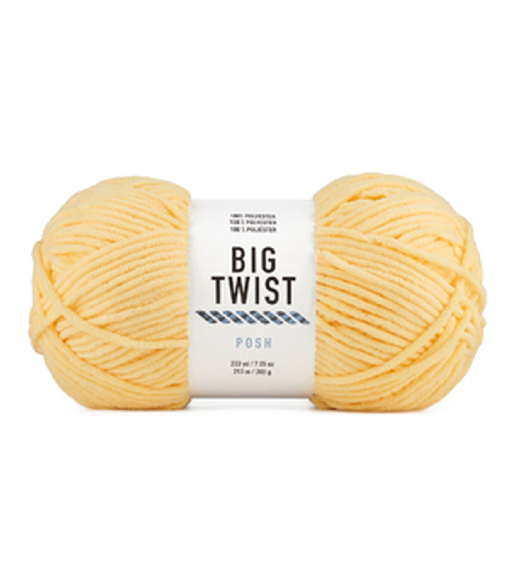 Posh 233yds Bulky Polyester Yarn by Big Twist, Lemon Meringue, hi-res