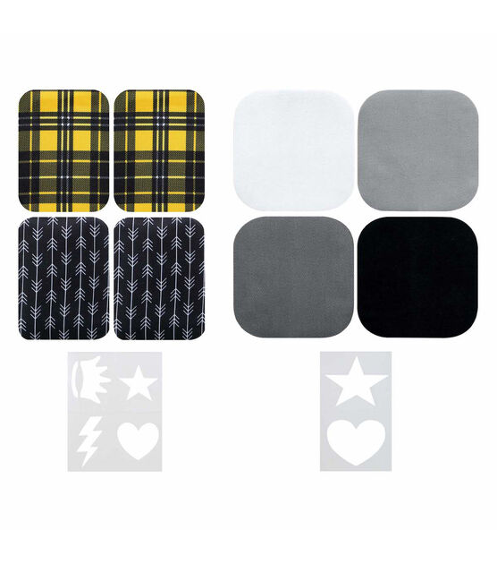 5 pieces/set of circular and rectangular ironing patch patches for