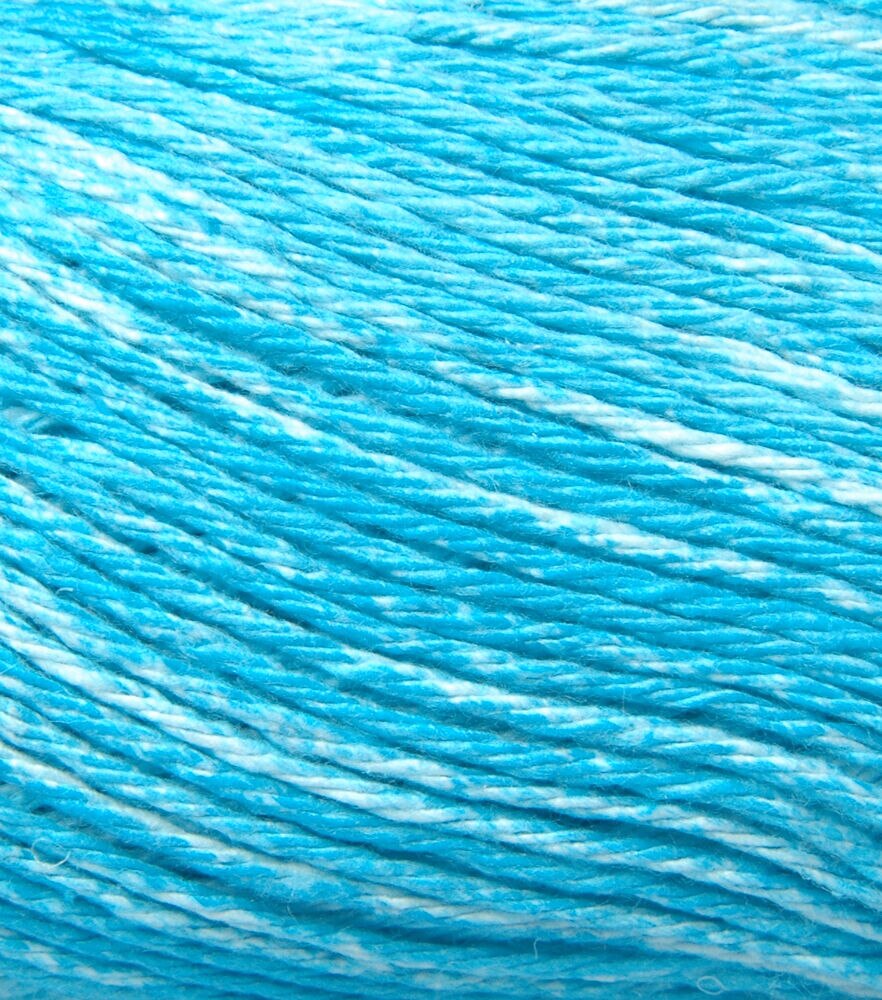 Worsted Cotton Blend 96-131yds Yarn by Big Twist, Aqua Stipple, swatch, image 7