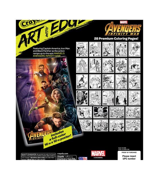 Crayola Art with Edge Coloring Book Marvel Avengers, , hi-res, image 2