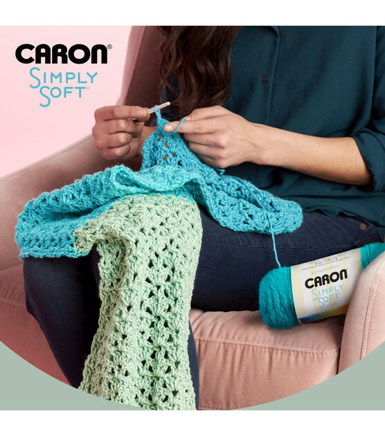 Caron One Pound Solids Yarn - (4) Medium Worsted Gauge 100% Acrylic - 6 oz - Off White - for Crochet Knitting & Crafting