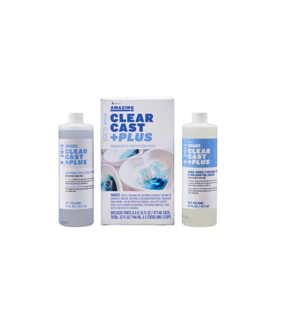 Epoxy, Amazing Clear Cast +Plus by Alumilite, epoxy resin, clear, 2-part  casting epoxy. Sold per pkg of (2) 8 fluid ounce bottles. - Fire Mountain  Gems and Beads