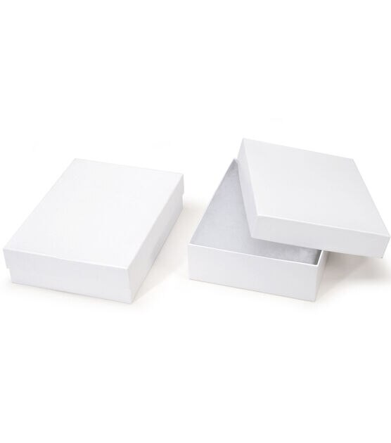 24 Pack Diamond Pattern Cardboard Jewelry Boxes 3x2x1inch White