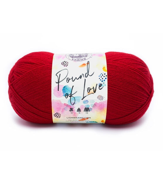 Lion Brand Yarn Pound of Love, Value Yarn, Large Yarn for Knitting and  Crocheting, Craft Yarn, Black