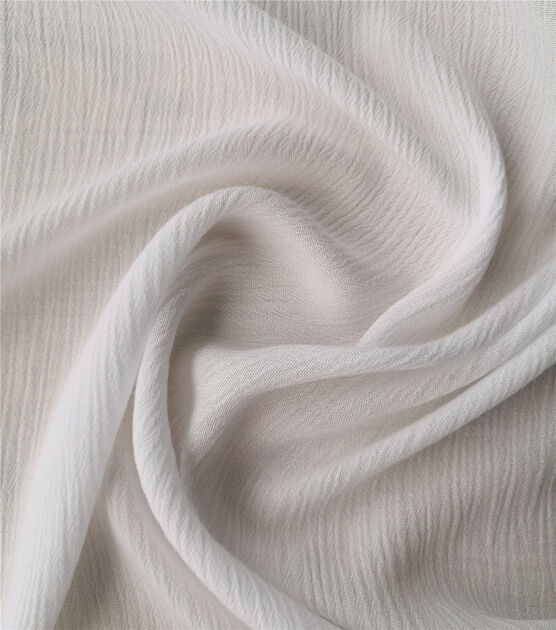 White Crinkle Rayon Fabric — CLOTH STORY