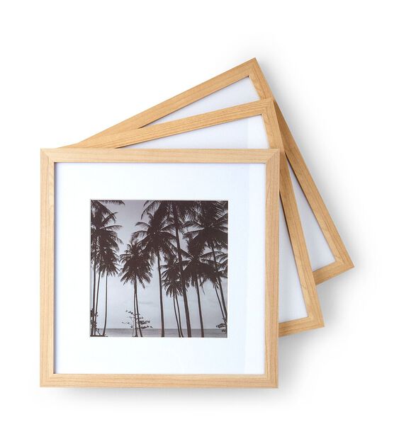 set Of 6) 11 X 11 Matted To 8 X 8 Frame Set Natural - Room