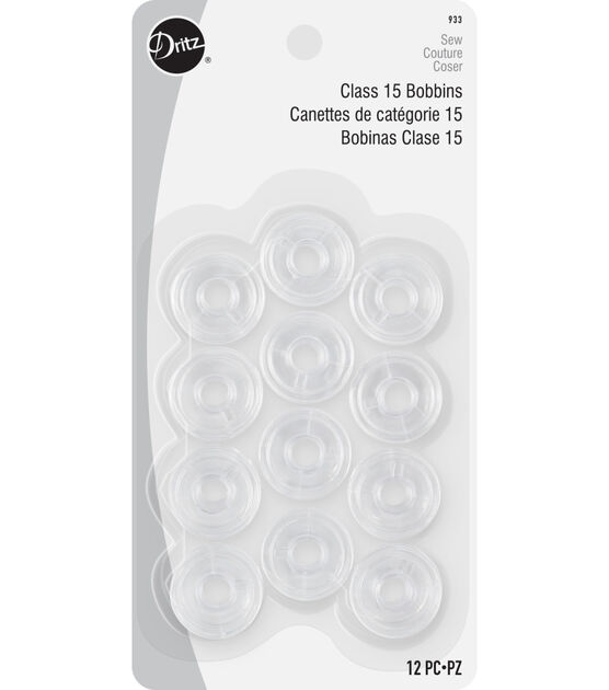 Janome Class 15 Unfilled Bobbins - 12 Count