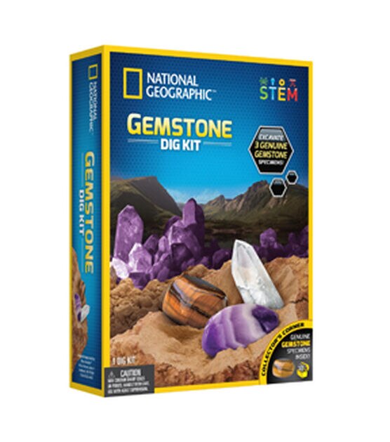 National Geographic 8ct Gemstone Dig Kit