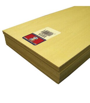 Midwest Products Basswood Sheets - 15 Pieces, 1/32 x 3 x 24 - Basswood