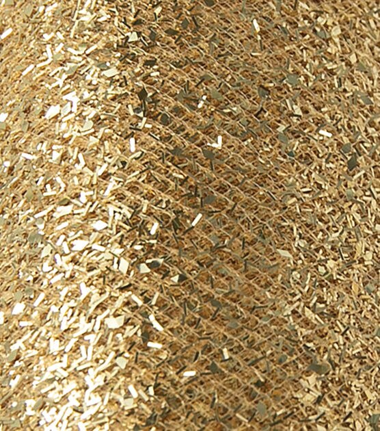 Chunky Glitter Tulle Spool 6 in x 15 yards Gold